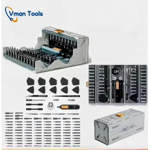 VMan Tools 180pc. Precision DIY Screwdriver set With Steel Handle