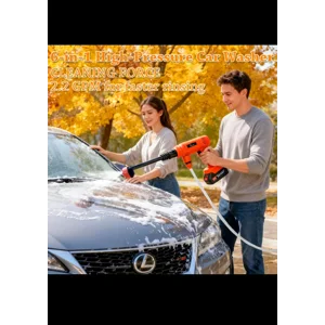 6 in 1 Portable Cordless High Pressure Car Wash Gun, High Capacity Lithium Battery for Yard, Car