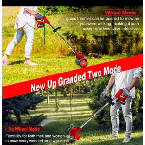 Electric Weed Wacker Adjustable Cordless Weed Eater, 3 in 1 String Trimmer Lawn with 2 Batteries ,