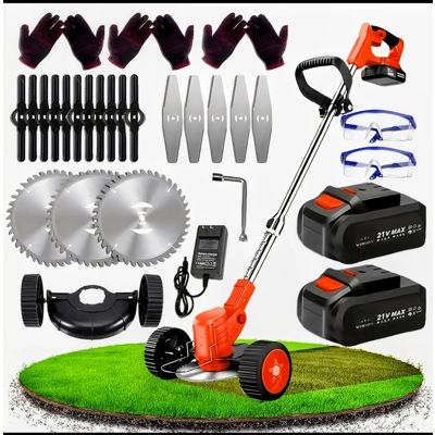 Electric Weed Wacker Adjustable Cordless Weed Eater, 3 in 1 String Trimmer Lawn with 2 Batteries ,