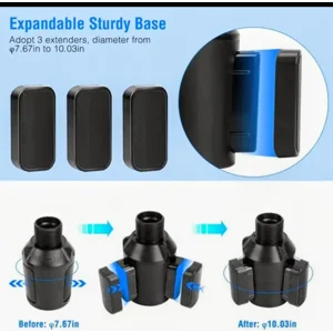 4 in 1 Car Cup Holder, Tray, Food Table 360° Retractable Extendable Base Detachable Car Desk