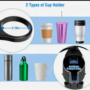 4 in 1 Car Cup Holder, Tray, Food Table 360° Retractable Extendable Base Detachable Car Desk