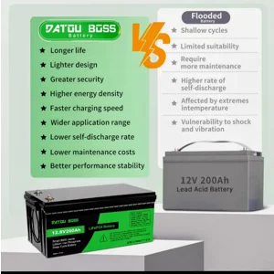 U.S. Stock 200A 12v 200ah RV Camper Lifepo 4 Solar Lithium Battery W/Smart BMS DT12-200