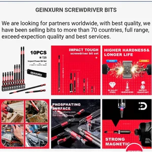 U.S. Warehouse 10 pcs Set , 50mm/Sizes T 25Torx impact Screwdriver Bits