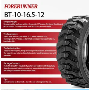 10x16. 5 Skid SteerLoader Tire 12 Ply  10-16.5 Heavy Duty