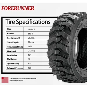 10x16. 5 Skid SteerLoader Tire 12 Ply  10-16.5 Heavy Duty