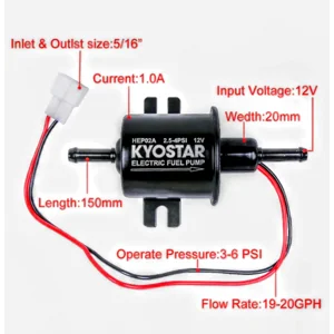 Electric Fuel Pump Low Pressure 12v Gas/Diesel Fuel HEP-O2A. 2.5- 4 PSI US Warehouse Fast Free Ship