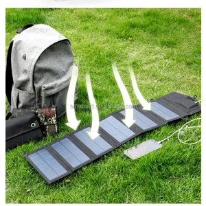 US Stock 60w Portable Foldable Solar Panel w/ USB 5V Charger 7fay Shipping