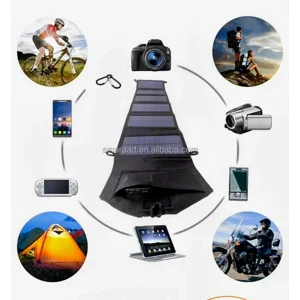 US Stock 60w Portable Foldable Solar Panel w/ USB 5V Charger 7fay Shipping