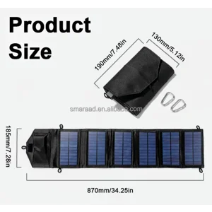 US Stock 60w Portable Foldable Solar Panel w/ USB 5V Charger 7fay Shipping