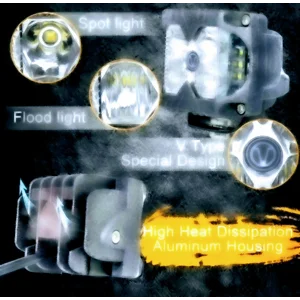 Ovos Side Shooter LED Pods OffRoad Lightsfw/bYellow Green Color Strobe Light