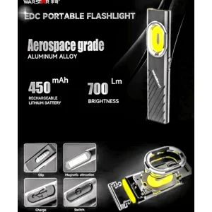 T7 Cobb 700lm Pocket Flashlight Red Strobe woth Magnetic IPx4 Aluminum Alloy