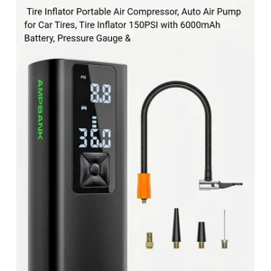 Portable 150PSI Digital Tire Inflator for Car Motorcycle Balls w/6000mah Battery Pressure Gauge