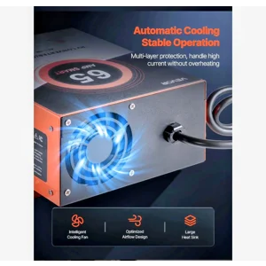 Smart 65amp RV Power Converter Multi Stage Charger Comparable 110v AC 12v DC 16.5 Lithium Lead Acid