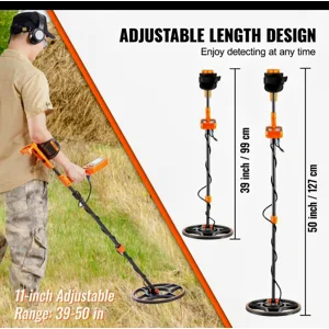 DB Wholesale Professional Rechargeable Gold Detector 12in Coil Waterproof LCD 7 Modes