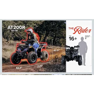 Coleman Powersports AT200R 169cc GasATV Adult Hydraulic Disc Brakes Independent Suspension
