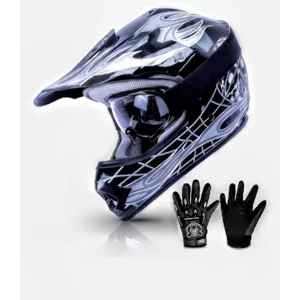 TCMT Youth Dirt Bike Helmet DOT Certified Kids Fullface MotocrossHelmet W/Gloves Googles &Bag
