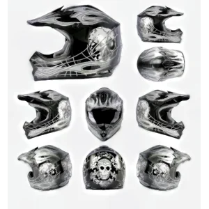 TCMT Youth Dirt Bike Helmet DOT Certified Kids Fullface MotocrossHelmet W/Gloves Googles &Bag