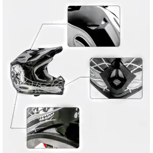 TCMT Youth Dirt Bike Helmet DOT Certified Kids Fullface MotocrossHelmet W/Gloves Googles &Bag