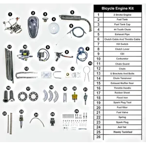 100cc Petrol Gas Bike Kit for Bycycles 2-Stroke Performance 3-7 Day Shipping