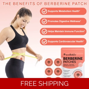 Solotree Berberine Patches support sugar metabolism, help control appetite, and promote immune system health. These transdermal wellness patches are designed for both women and men, offering convenience and effectiveness.