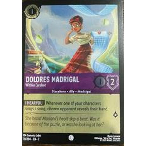 Dolores Madrigal - Within Earshot Foil 78/204 Disney Lorcana Archazia's Island