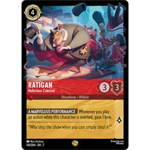 Ratigan - Nefarious Criminal 143/204 Disney Lorcana Archazia's Island