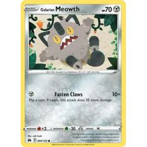 Galarian Meowth 84 Pokémon Crown Zenith