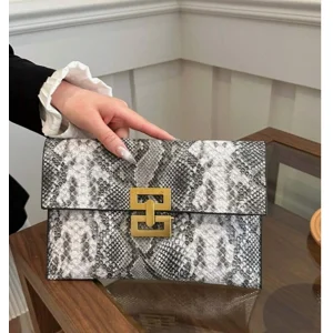 PU Leather Pattern Handbag Envelope Clutch