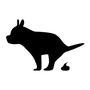 Dog Having A Poo Decal