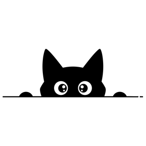 Peeking Cat Decal