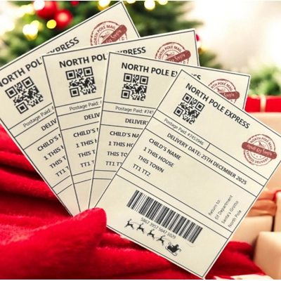 Personalised “Letter from Santa” North Pole Express Labels