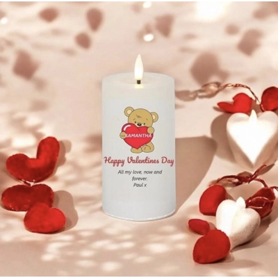 Happy Valentines Day Candle - Heart design