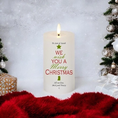 We wish you a Merry Christmas Candle
