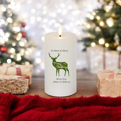 Festive Stag Personalised Candle