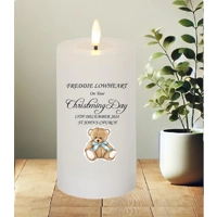 Personalised Teddy Christening Candle