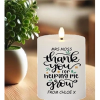 Personalised Thank You for Helping Me Grow Candle