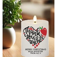 Personalised Thank You Teacher Candle