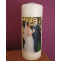 Photo Candle with Custom Text