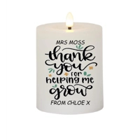 Personalised Thank You for Helping Me Grow Candle