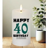 Personalised Age Happy Birthday Candle
