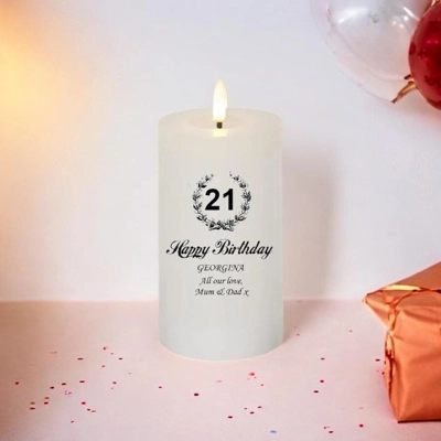 Personalised Monochrome Birthday Candle