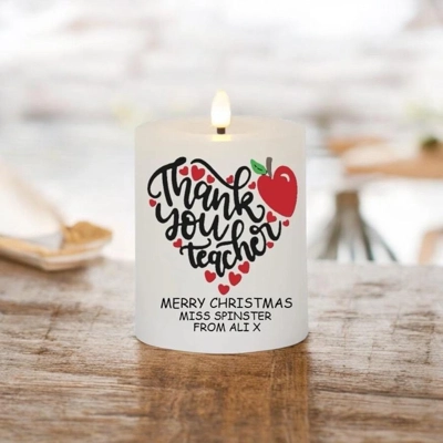 Personalised Thank You Teacher Candle