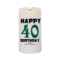 Personalised Age Happy Birthday Candle