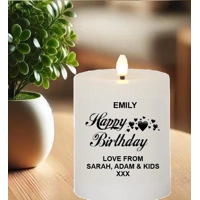 Personalised Happy Birthday Candle