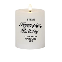 Personalised Happy Birthday Candle