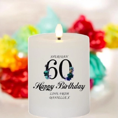 Personalised Happy Birthday Candle