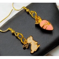 Gold Rabbit and Carrot Earrings