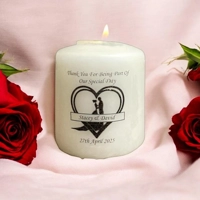 Personalised Wedding Favour Candles