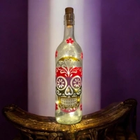 LED Sugar Skull Bottle Light